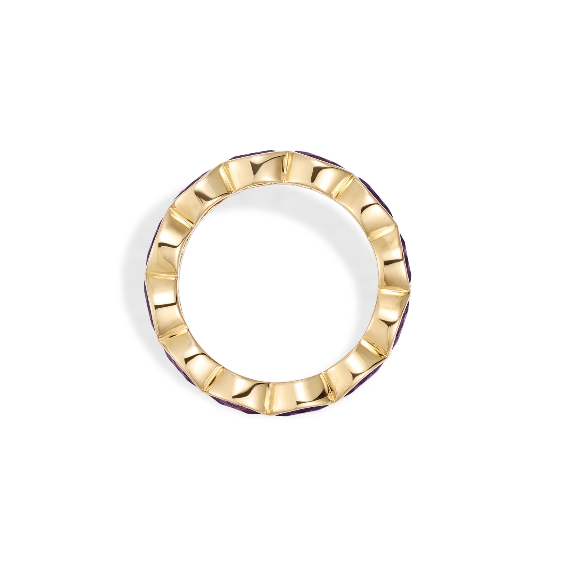 Marquise Cut Amethyst Eternity Band showing full eternity design