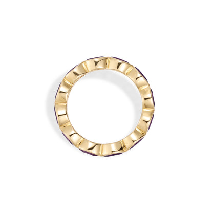 Marquise Cut Amethyst Eternity Band showing full eternity design