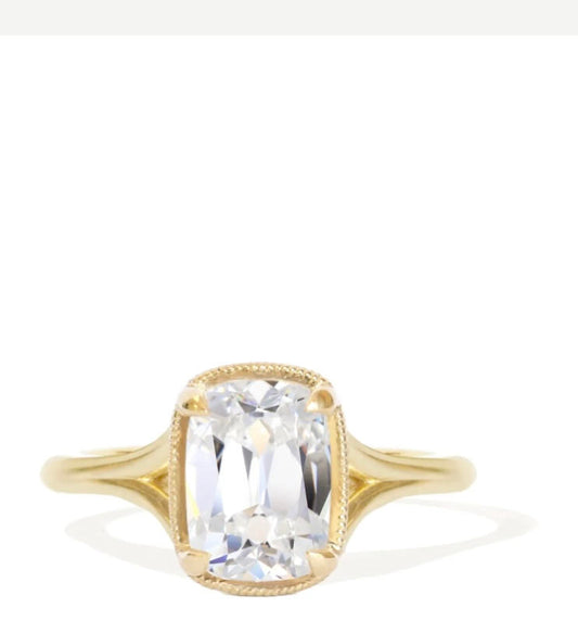Custom Order Deposit - 2.24ct Old Mine Cushion Cut Lab Grown Diamond Ring
