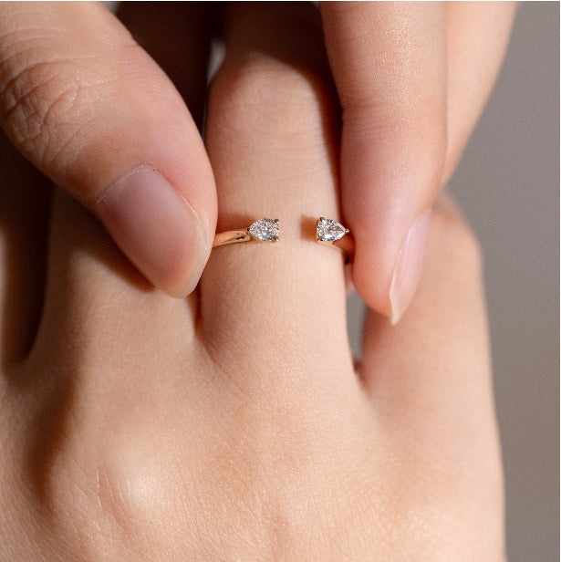 Ida-Pear Cut Lab Grown Diamond Ring