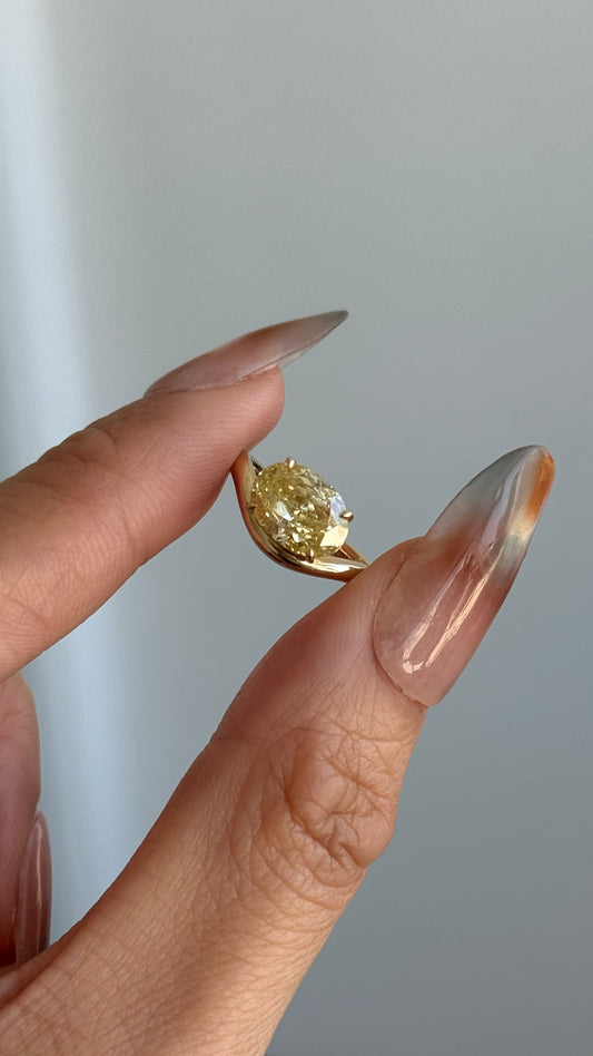 Estelle-Yellow Lab Grown Diamond Engagement Ring