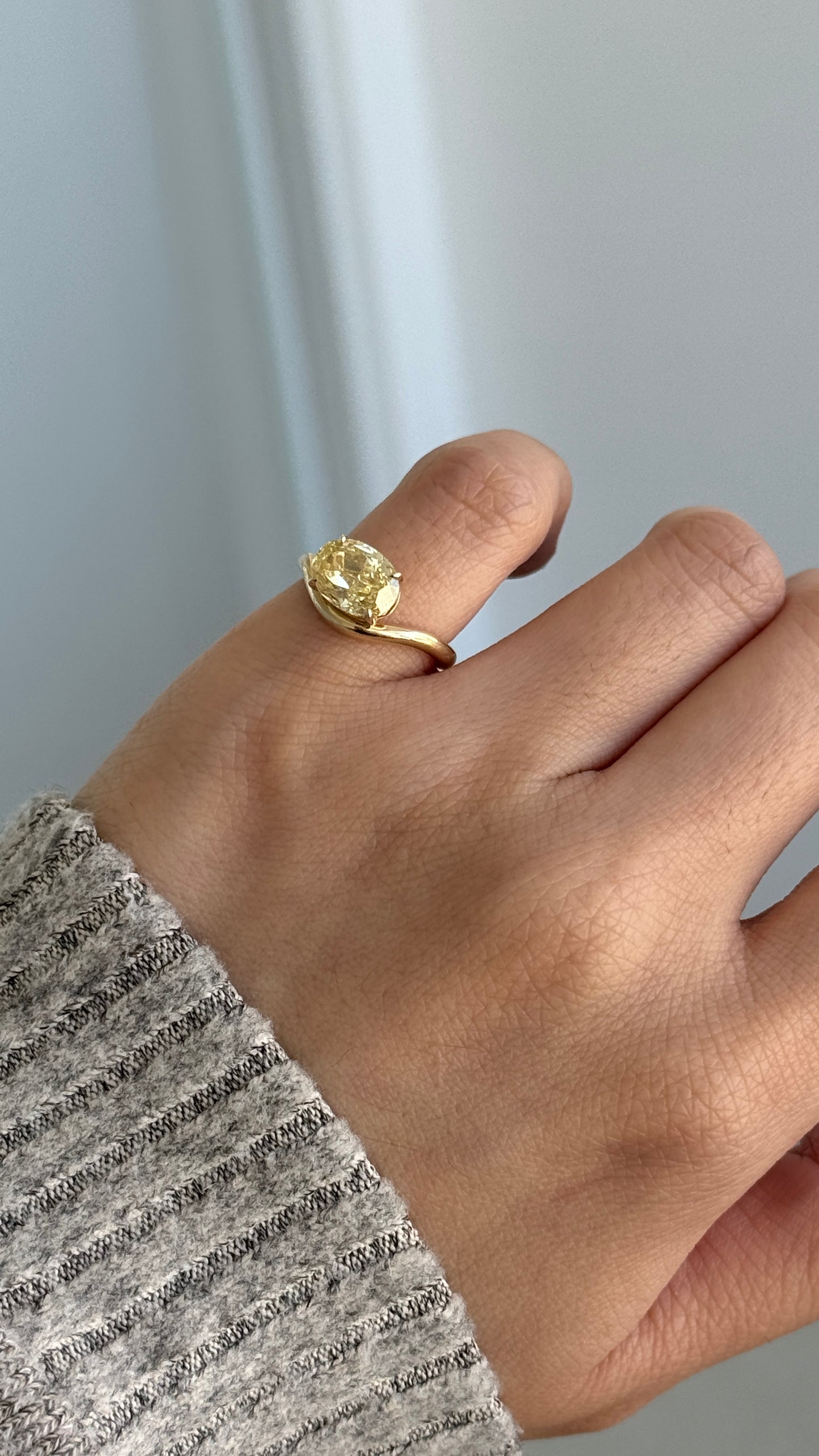 Estelle-Yellow Lab Grown Diamond Engagement Ring