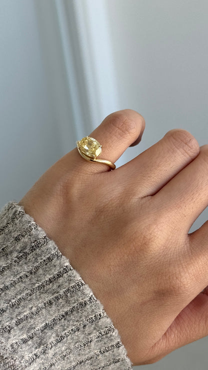 Estelle-Yellow Lab Grown Diamond Engagement Ring