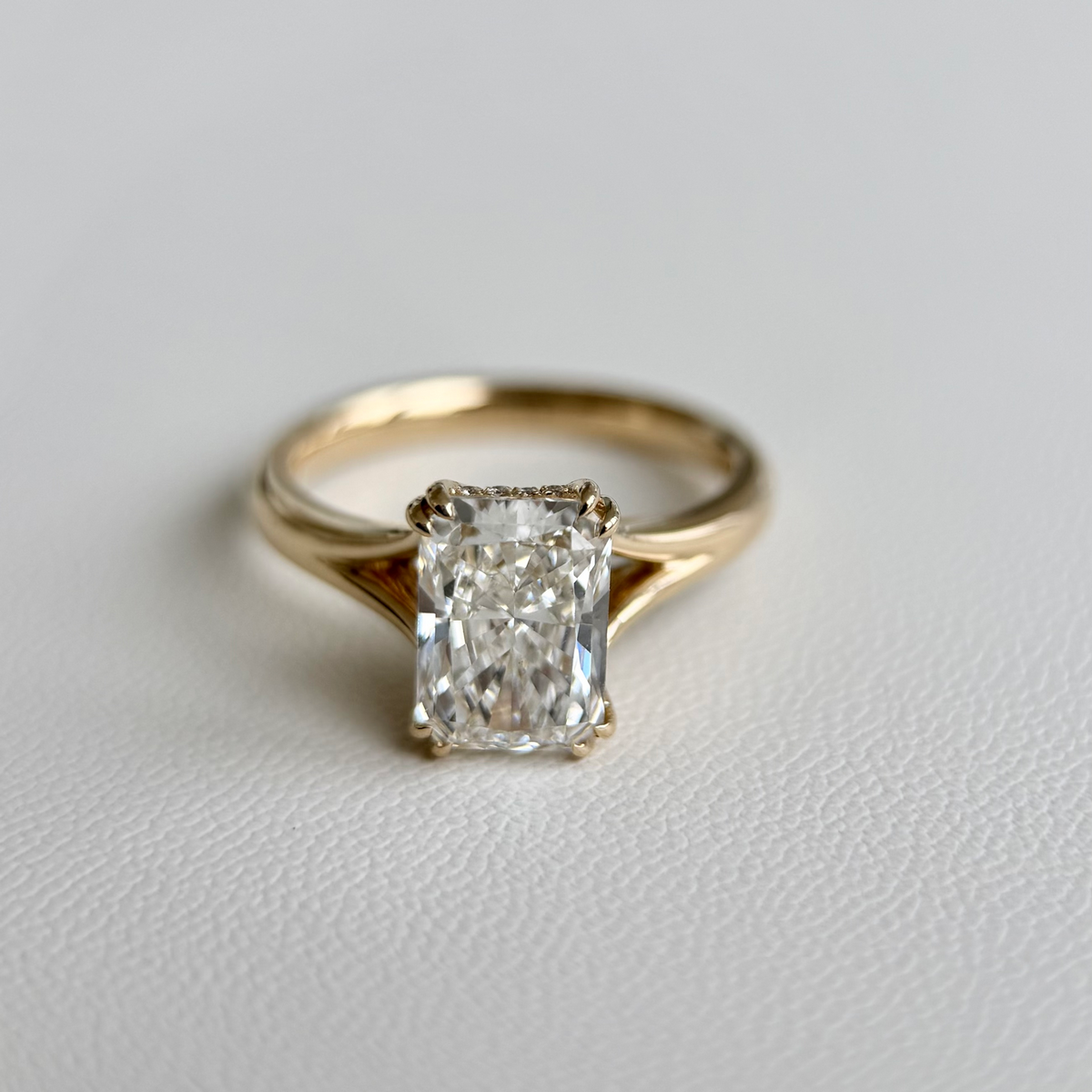 Lucia-Radiant Cut Lab Grown Diamond Engagement Ring