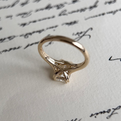 Lucia-Radiant Cut Lab Grown Diamond Engagement Ring
