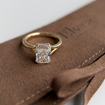 Lucia-Radiant Cut Lab Grown Diamond Engagement Ring