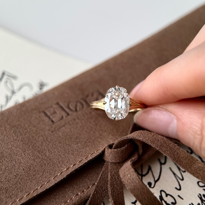 Esther-Verlobungsring mit im Labor gezüchtetem Diamant im Altschliff