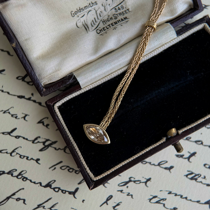Faith-Champagne Marquise Lab Grown Diamond Chain Ring