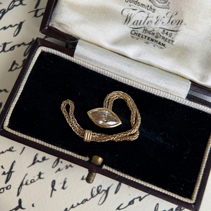 Faith-Champagne Marquise Lab Grown Diamond Chain Ring