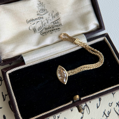 Faith-Champagne Marquise Lab Grown Diamond Chain Ring