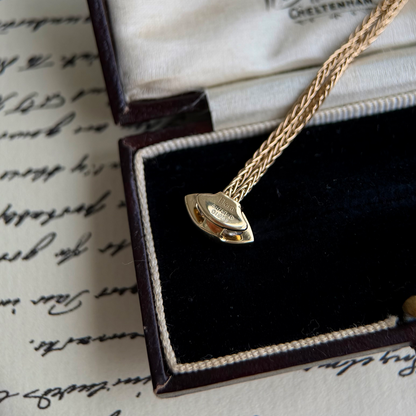Faith-Champagne Marquise Lab Grown Diamond Chain Ring