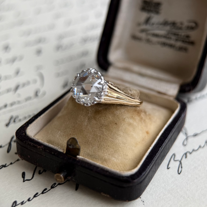 Santi-Round Rose Cut Lab Grown Diamond Engagement Ring