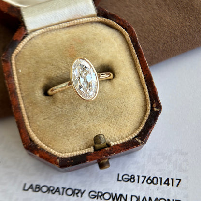 Custom Order Final Payment- Oval Lab Grown Diamond Ring