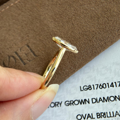 Custom Order Final Payment- Oval Lab Grown Diamond Ring