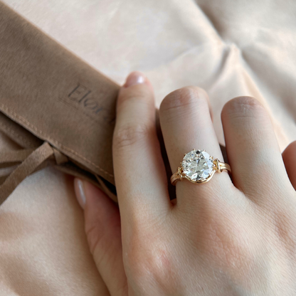 Lea-Alt Europäischer Schliff Im Labor Gezüchteter Diamant-Verlobungsring
