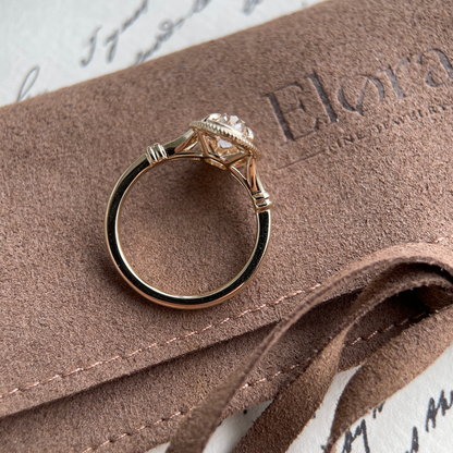 Camila-Champagne Oval-Schliff Lab Grown Diamantring