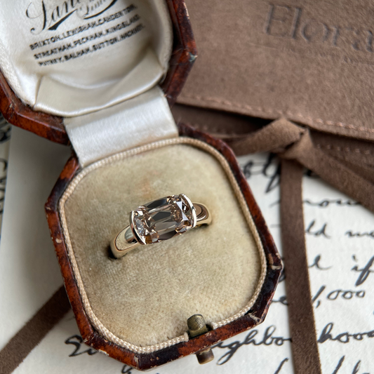 Blair-Champagne Old Mine Cushion Lab Grown Diamond Ring