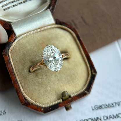 Farro-Oval cut Lab Grown Diamond Ring