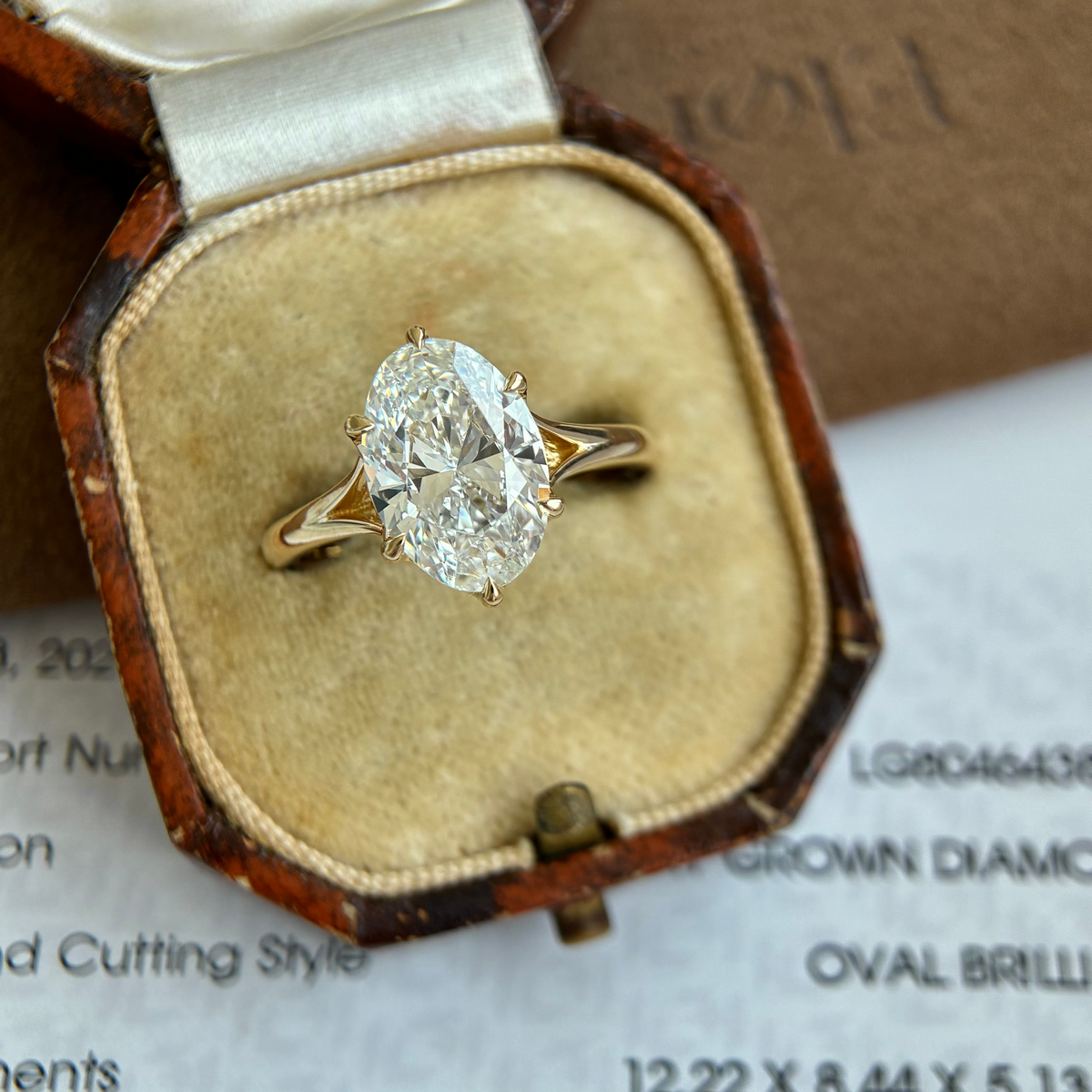 Farro-Oval cut Lab Grown Diamond Ring