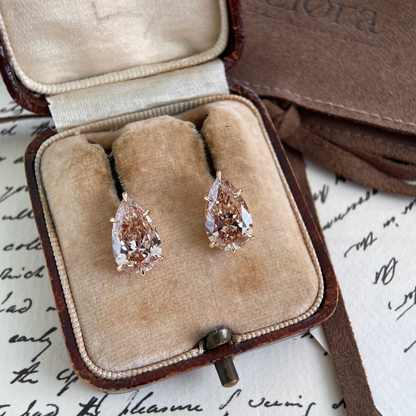 Champagner-Altschliff-Diamant-Ohrhänger