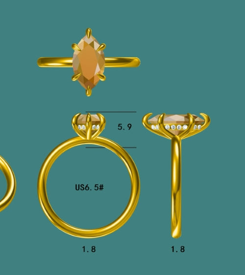 Ring mit runden Diamanten im Halo-Pavé-Design
