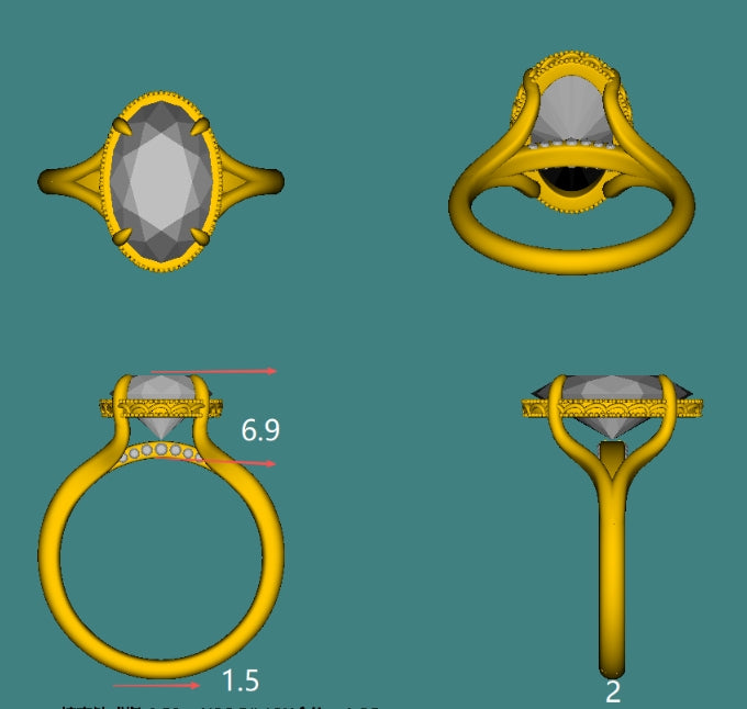Diamantring mit Rundschliff