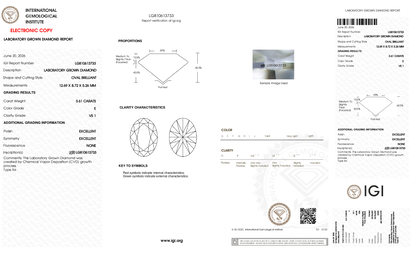 Custom Order Deposit - 3.61ct Oval Cut Lab Diamond Ring