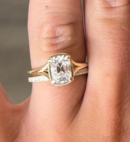 Custom Order Deposit - 2.24ct Old Mine Cushion Cut Lab Grown Diamond Ring