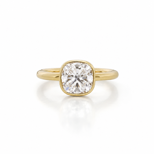 Hazel-Cushion Cut Lab Grown Diamond Ring