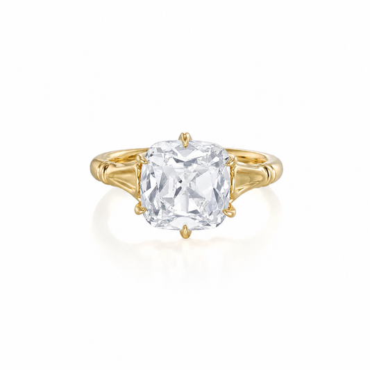 Custom Final Payment - Athena-3ct Old Mine Cushion Cut Lab Grown Diamond Engagement Ring
