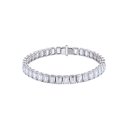 Timeless Elegance Emerald Cut Tennis Bracelet