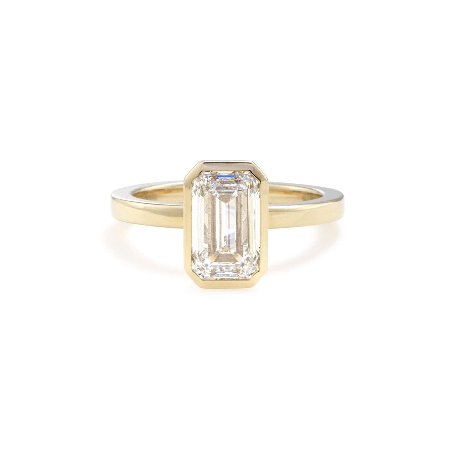 Aurora-Emerald Cut Lab Grown Diamond Ring