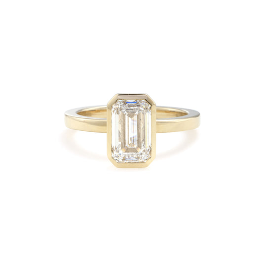 Aurora-Emerald Cut Lab Grown Diamond Ring