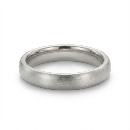 Classic Brushed Platinum Men’s Wedding Band 4mm | Elora
