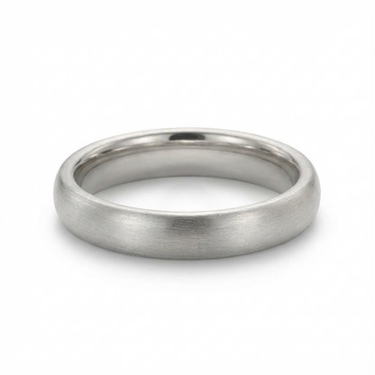 Classic Brushed Platinum Men’s Wedding Band 4mm