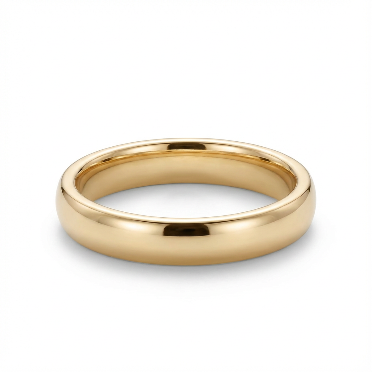 Classic Polished Gold Men's Wedding Band 4mm