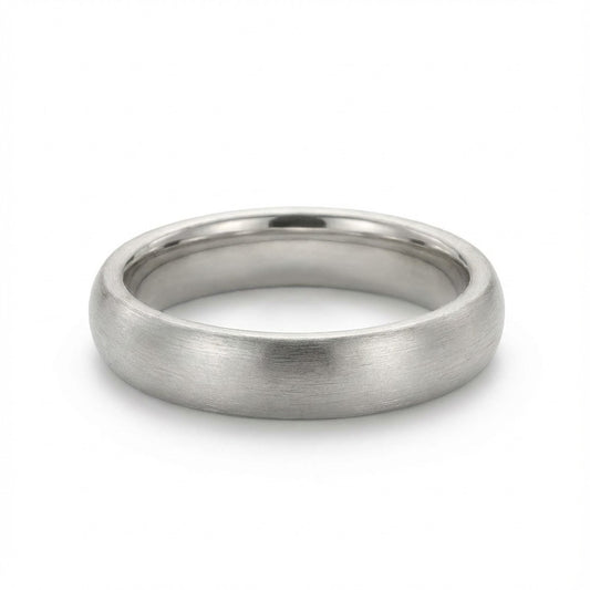 Classic Brushed Platinum Men’s Wedding Band 5mm | Elora