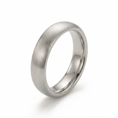 Classic Brushed Platinum Men’s Wedding Band 5mm