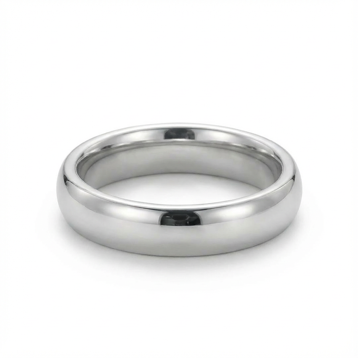 Classic Polished Platinum Men’s Wedding Band 5mm