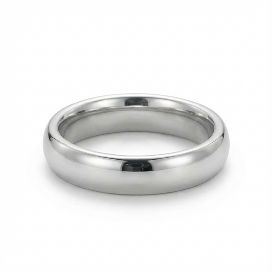 Classic Polished Platinum Men’s Wedding Band 5mm