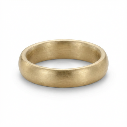 Classic Brushed Gold Men’s Wedding Band 5mm