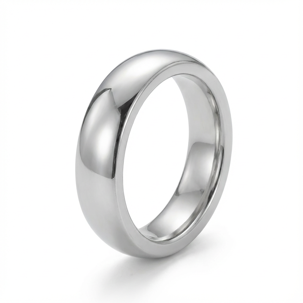 Classic Polished Platinum Men’s Wedding Band 5mm