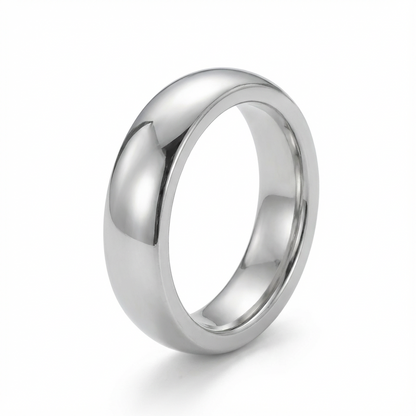 Classic Polished Platinum Men’s Wedding Band 5mm