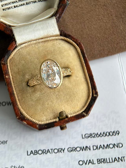 Custom Order Deposit - 2.5ct Oval Cut Oval Lab Diamond Ring