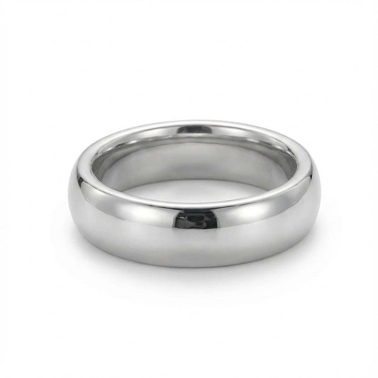 Classic Polished Platinum Men’s Wedding Band 6mm