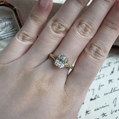 Wren-Old Mine Cushion Cut Lab Grown Diamond Ring