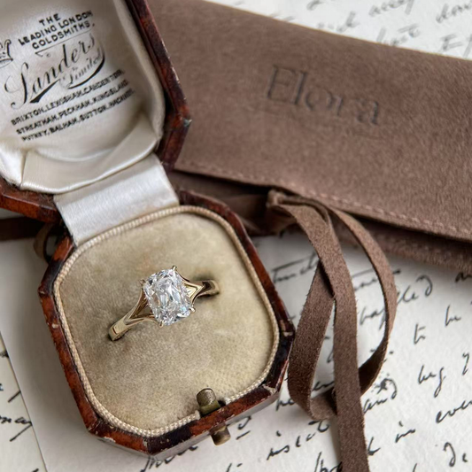 Wren-Old Mine Cushion Cut Lab Grown Diamond Ring