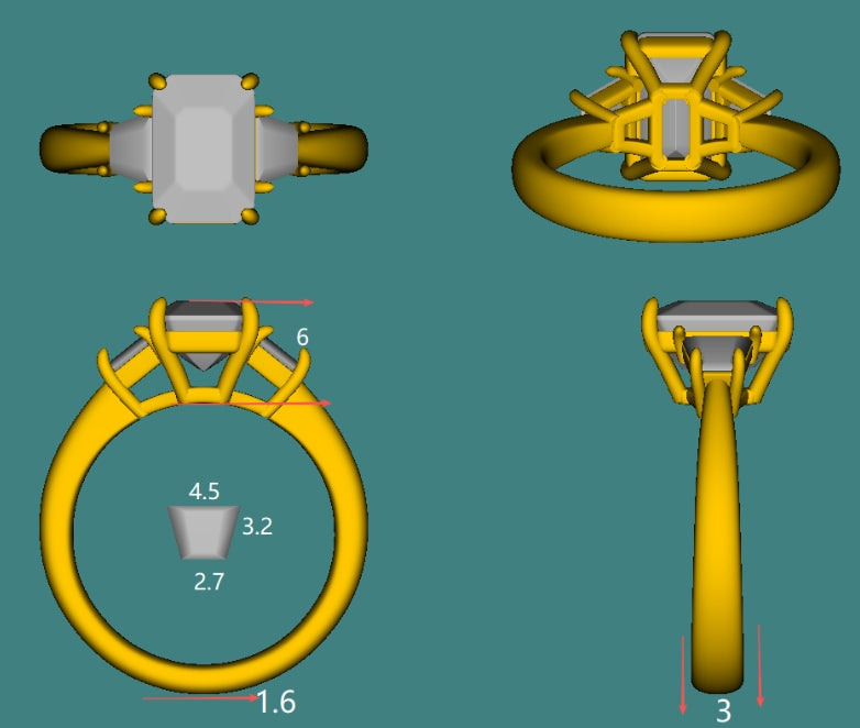 Ring mit oval geschliffenem Diamanten