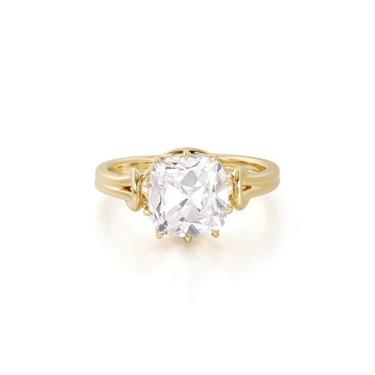 Custom Final Payment - 1.85ct Old Mine Cut Cushion Lab Diamond Ring