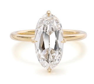 Custom Order Deposit- Oval Step Cut Lab Diamond Ring Setting